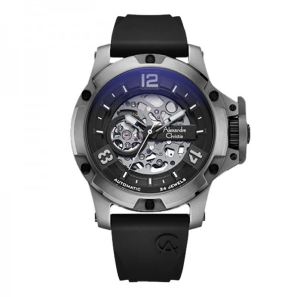 Alexandre Christie AC 6295 Black Automatic Skeleton